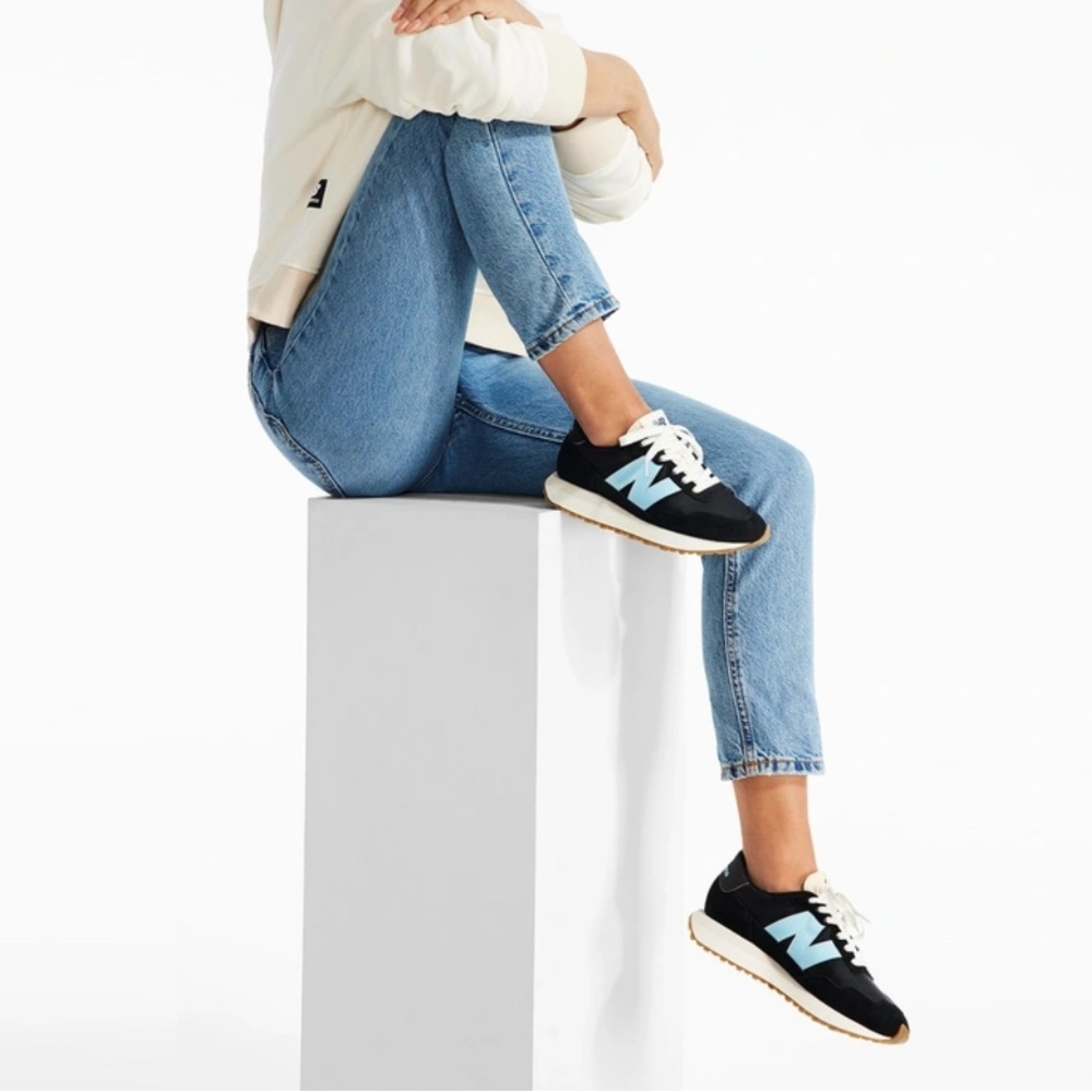 New Balance Black and Light Blue Women's Athletic Sneakers